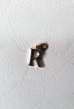 Подвеска "R" на застежке, металл, 3 см