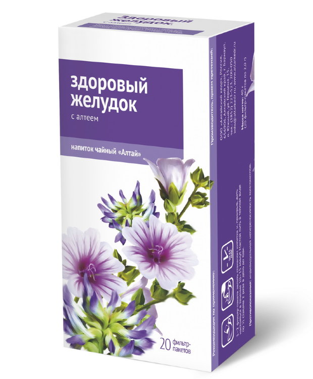 Чайный напиток Алтай "Здоровый желудок. С алтеем", 20 ф/п