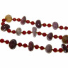 Бусы redrobe «Берег моря», яшма, сердолик, стекло, 50 см
